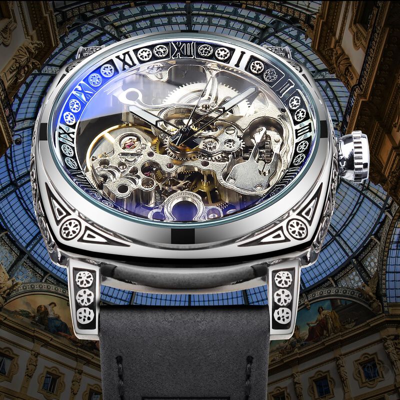 Reloj Forsining Square Retro Mechanical Self-wi... image number null
