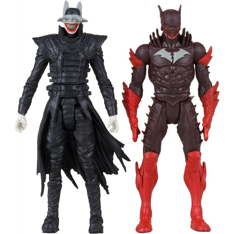 Figuras Batman Who Laughs + Batman Rojo + C&oacute;mic... image number null