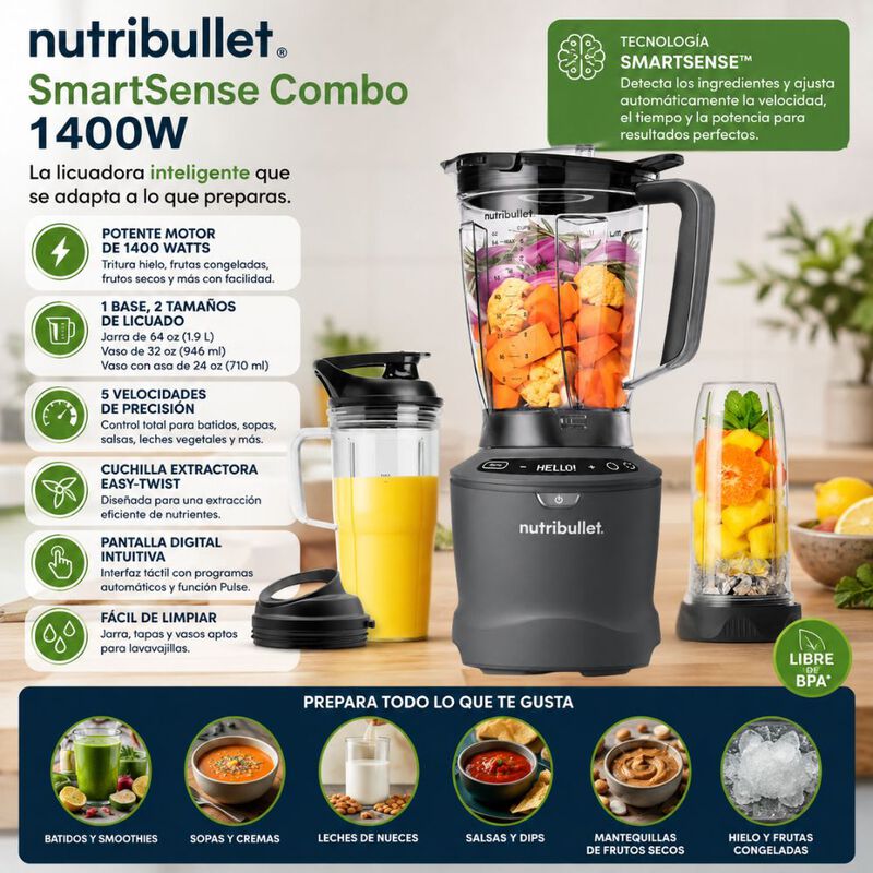 Licuadora Nutribullet Combo Smart Sense Panel D... image number null