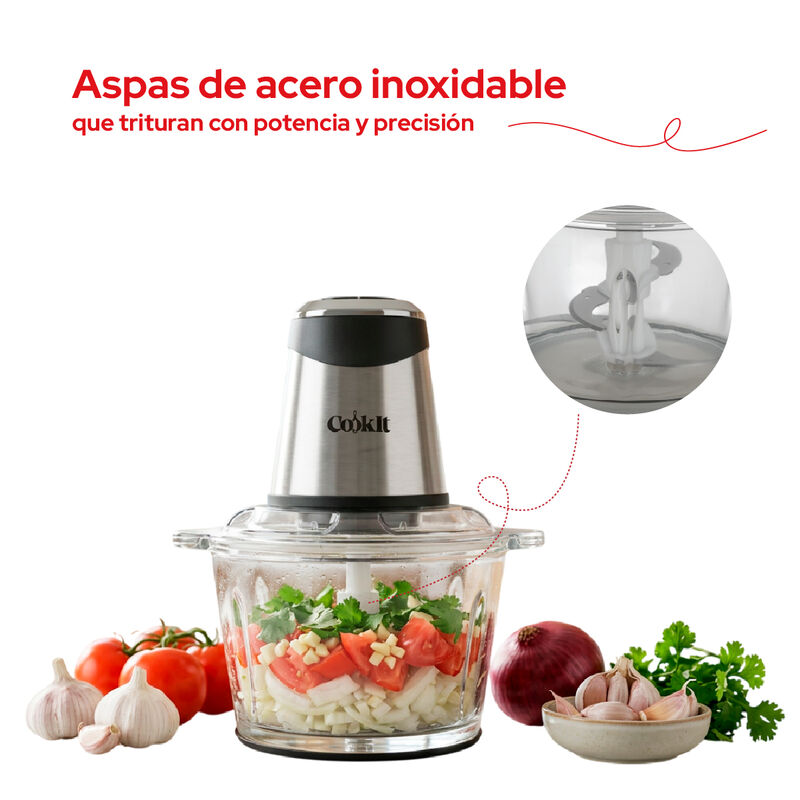 Procesador Alimentos Cookit Cqch18 400w 1.8l Vi... image number null