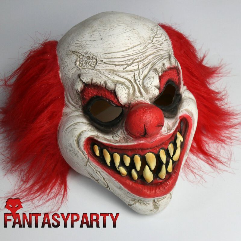 M&aacute;scara De L&aacute;tex Fantasyparty Para Payaso Terro... image number null
