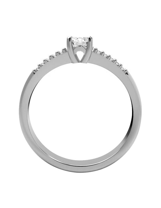 Anillo de Compromiso de 14K con Diamante de Lab... image number null