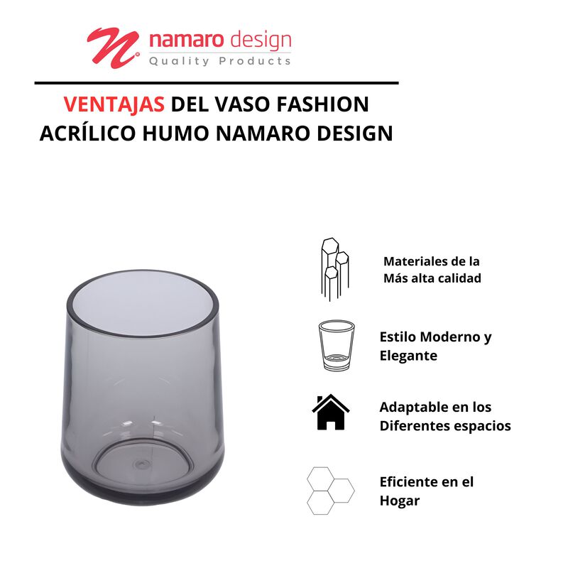 Vaso Fashion Acr&iacute;lico Humo Namaro Design image number null