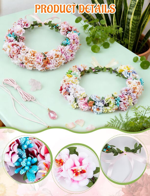 Kit Diy De Corona De Flores Viuasdx &ndash; 25 Juegos image number null