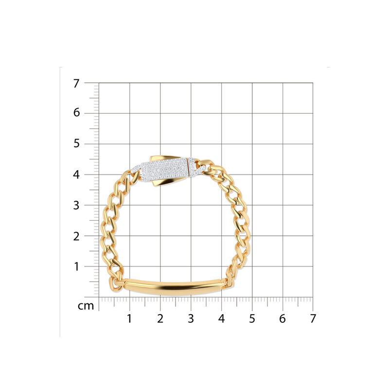 Esclava De Oro Amarillo De 14K Con Zirconias (1... image number null