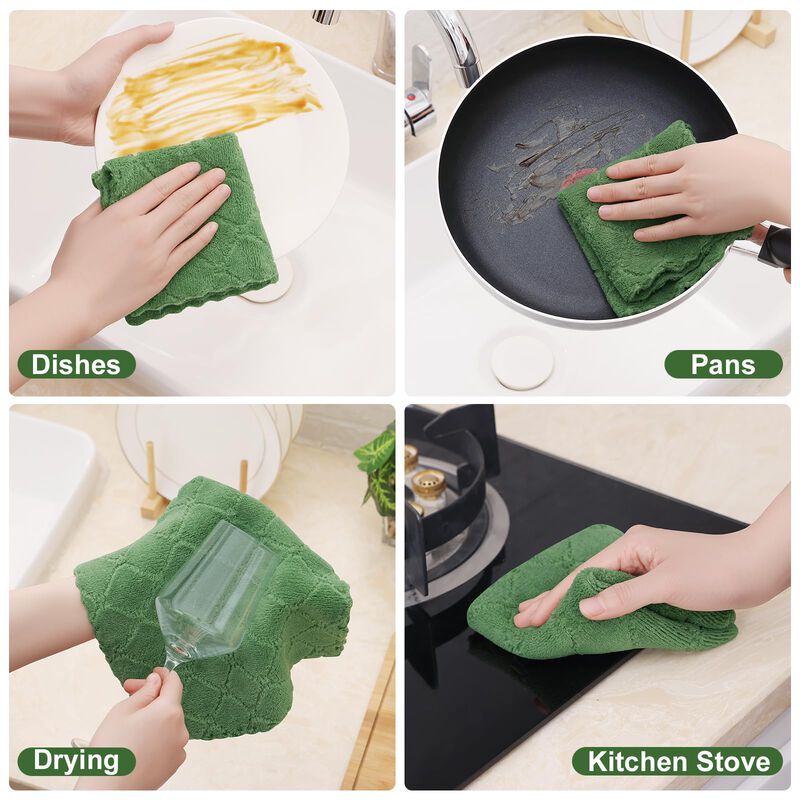 Pa&ntilde;os de Cocina Homaxy, Pack de 12 - 25 cm, Ver... image number null
