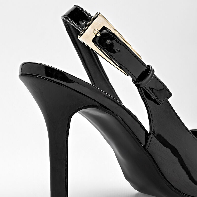 Lady Paulina zapatilla para mujer  negro charol... image number null
