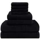 Juego De Toallas De Ba&ntilde;o Homexcel De Microfibra Para Ba&ntilde;o, 8 Piezas, Color Negro