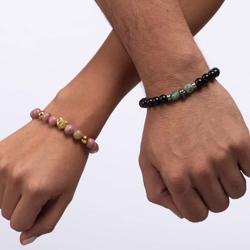 Luckyly Pulseras Para Parejas, Acero Inoxidable... image number null