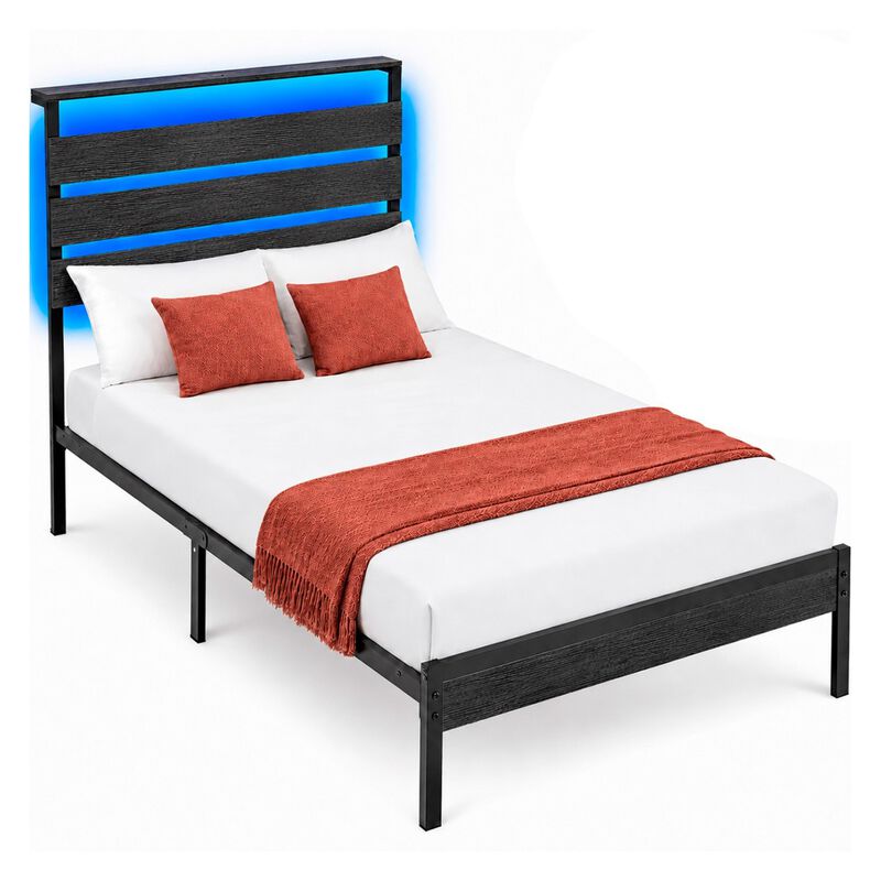 Base Cama Individual Moderna Luz Led Usb C Refo... image number null