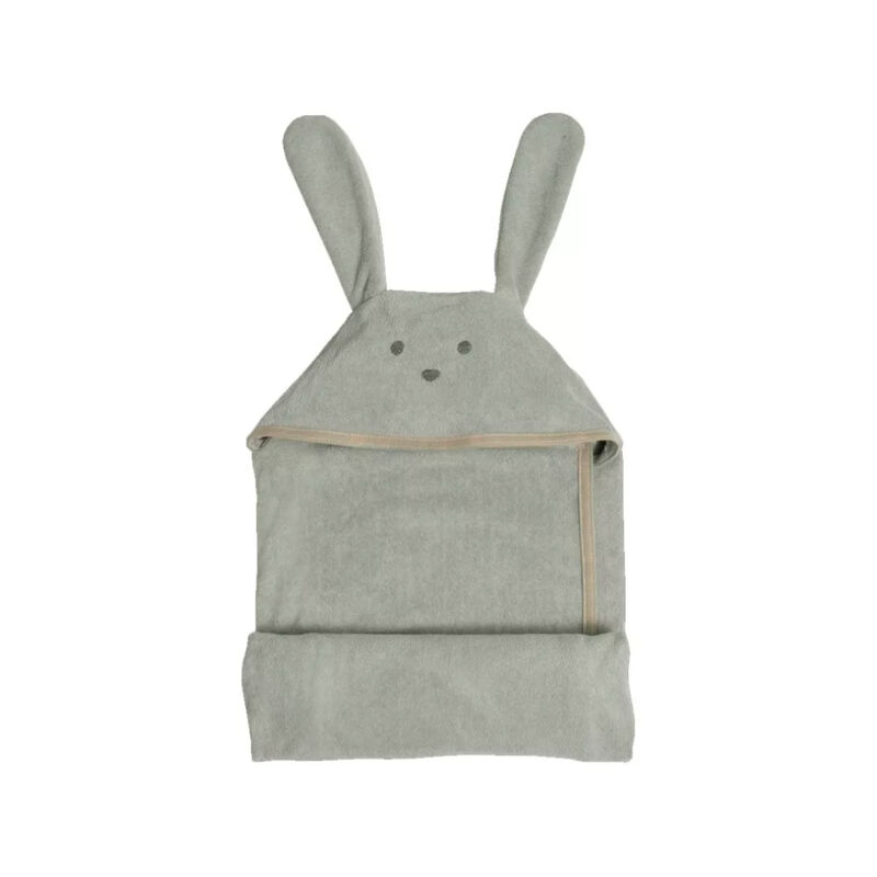 Toallita Con Capucha Bebé Baby Inc Bunny Gris image number null