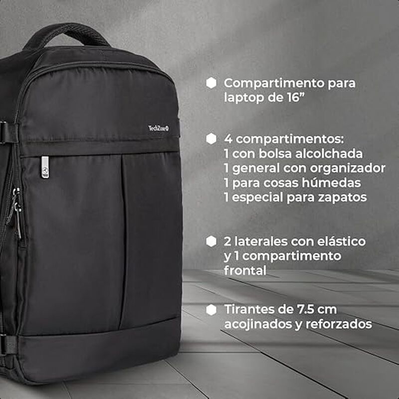 TechZone Mochila De Viaje Unisex Impermeable pa... image number null