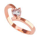 Anillo de Compromiso en Oro Rosa 10K con Circonia -  Talla:5/ FJ737-10R-CZ-5