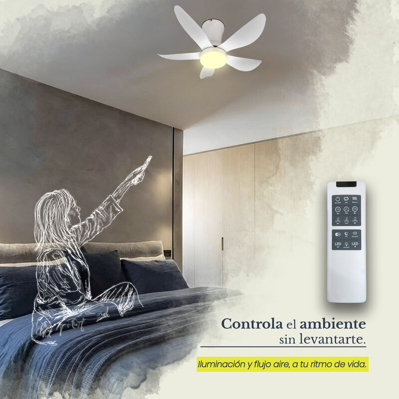 Ventilador de Techo MIL LUCES FLORIS BLANCO - D... image number null
