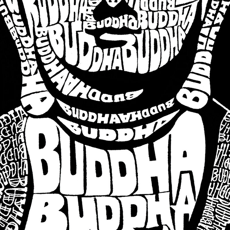 Camiseta Word Art Para Ni&ntilde;o - Buda - Negro image number null