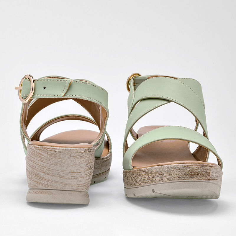 Been Class Sandalia para mujer verde image number null