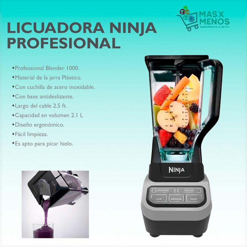 Licuadora Profesional Ninja Co650b 4 Vel 2.1l image number null