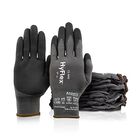 Ansell Hyflex 11-840 Microfoam Guantes con recubrimiento de nitrilo, talla L, Paquete de 12 pares