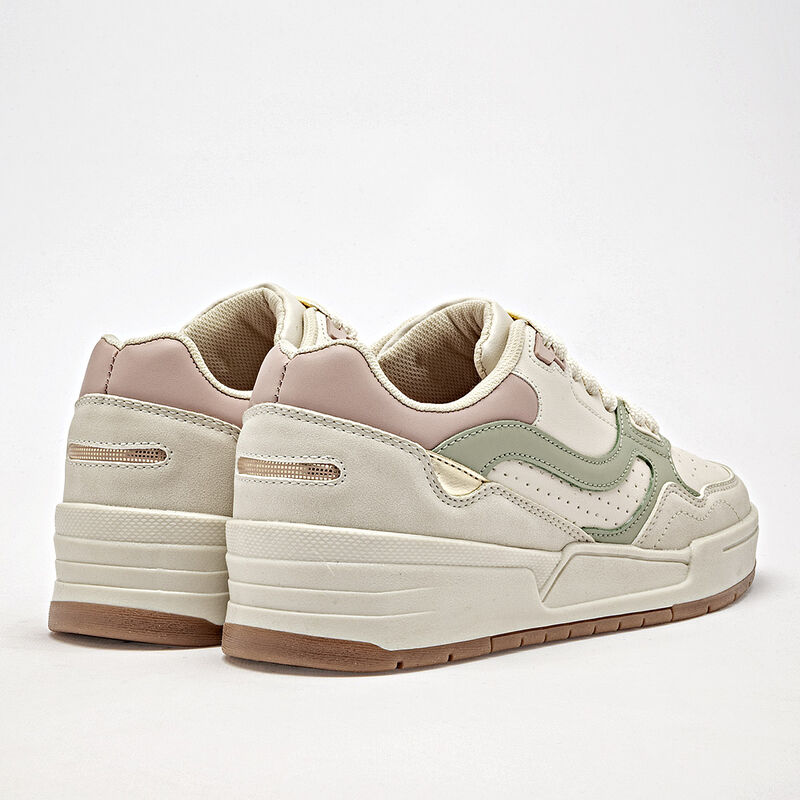 Clasben Tenis urbano para mujer. Late verde ros... image number null