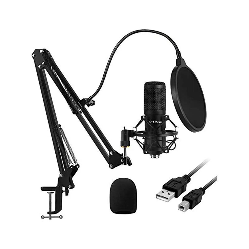Micr&oacute;fono Gamer Condensador Usb, Eptison 192khz... image number null