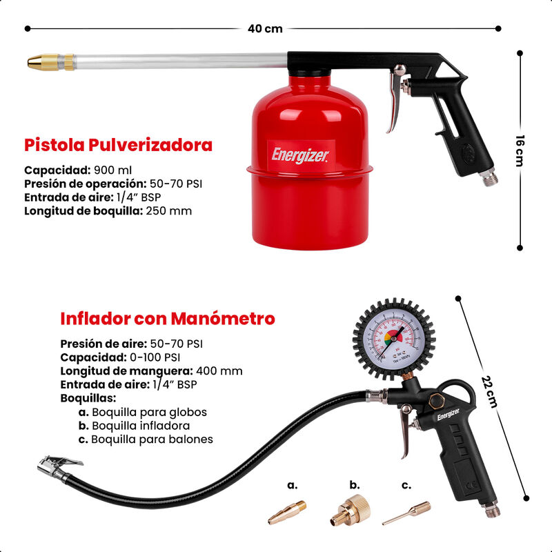 Energizer Kit Accesorios Para Compresor De Aire... image number null