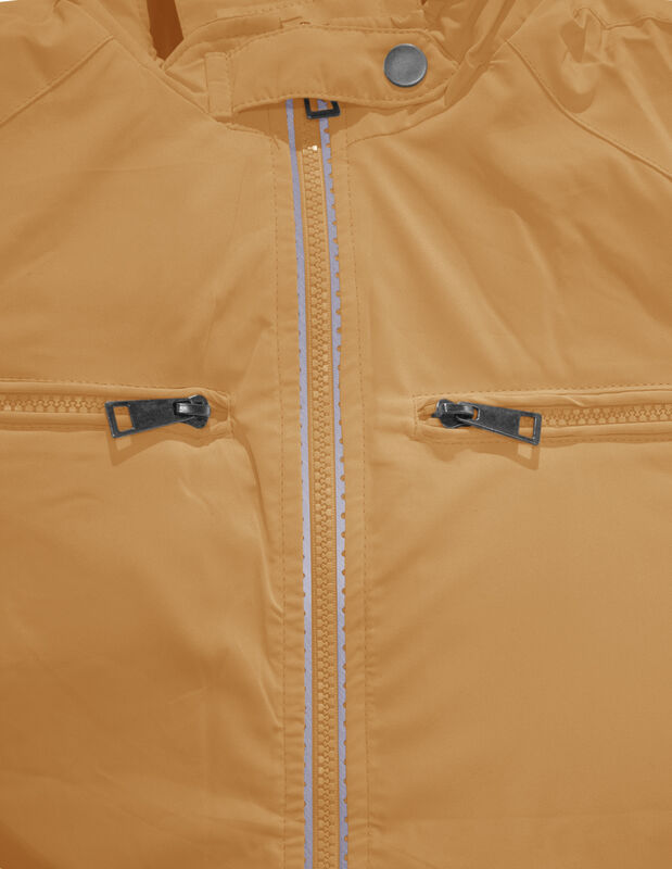 Chamarra Boomber Mujer Cuello Redondo Con Gorro image number null