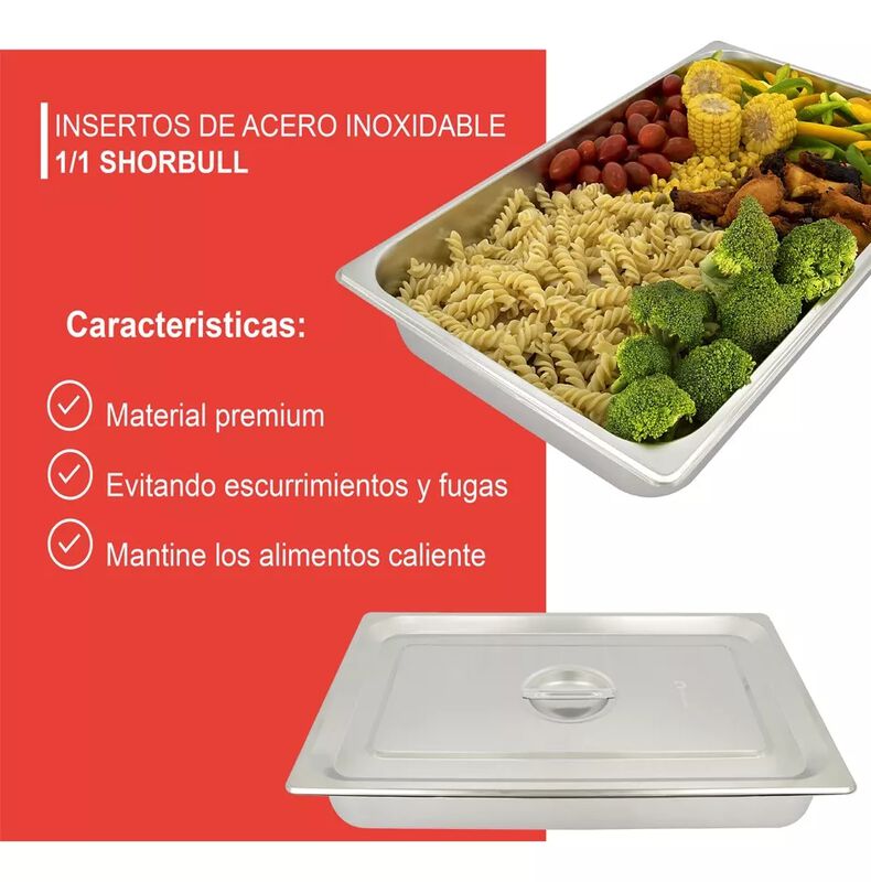 Inserto acero inoxidable 1/1 15cm con tapa Shor... image number null