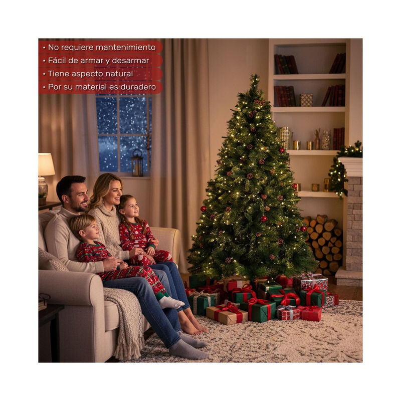 Arbol Navidad Verde Escoces Doble Rama Frondoso... image number null