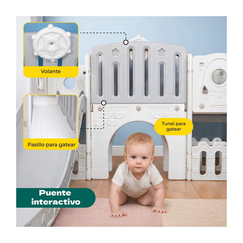 Juego Modular Resbaladilla Ni&ntilde;os Tobogan Canast... image number null