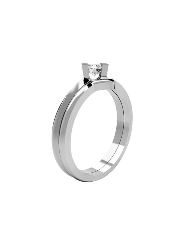 Anillo de Compromiso de 14K con Diamante de Lab... image number null