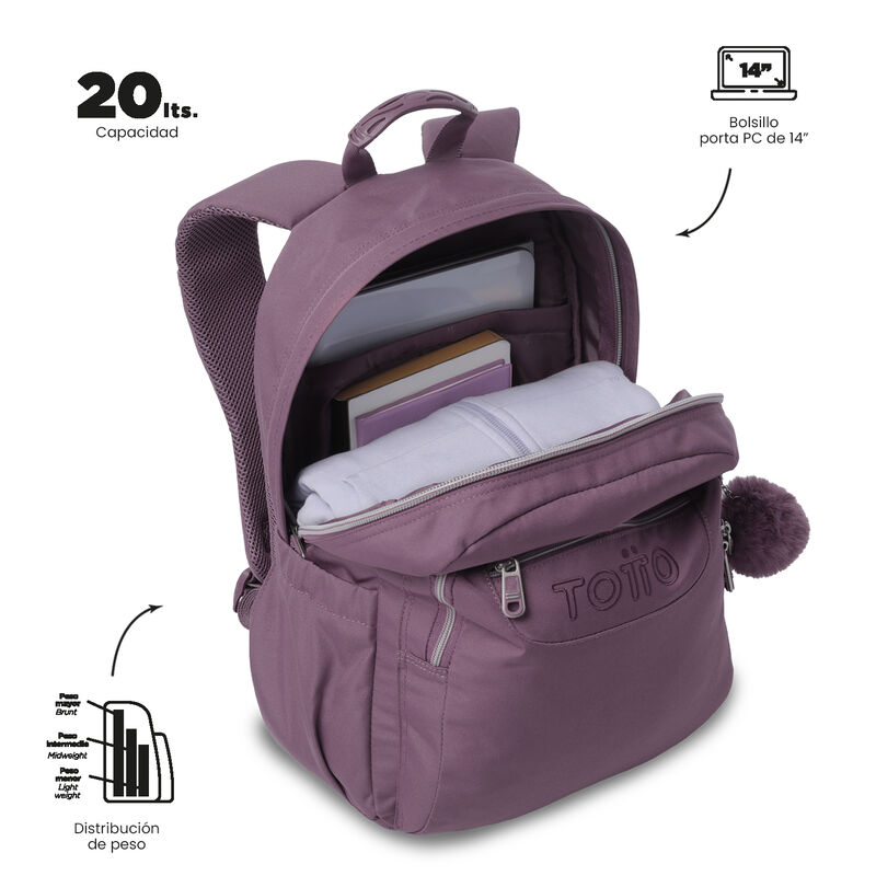 Mochila Ergon&oacute;mica Grande Totto Acuarela Ecole ... image number null