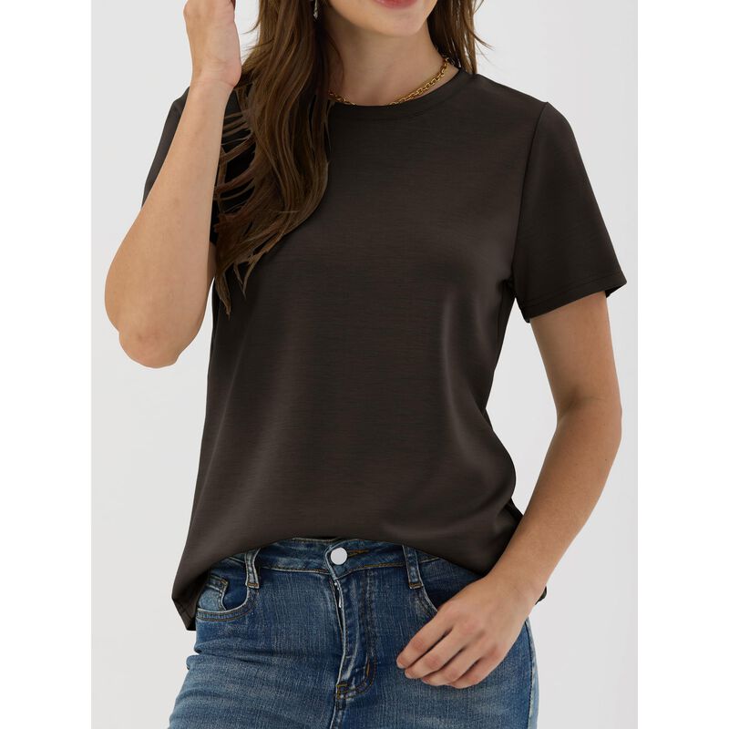 Camiseta ANRABESS Mujer Manga Corta Antiarrugas image number null