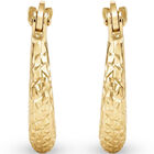 Arracadas De Oro Amarillo 10k Con Diamantado (8mm Aprox)