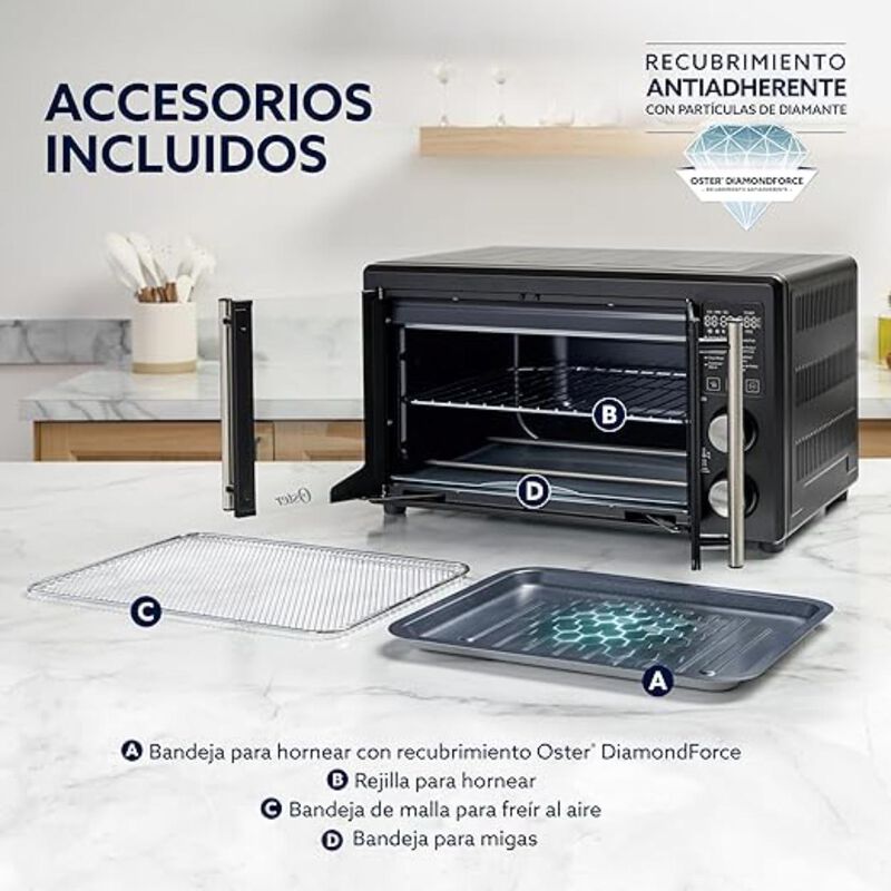 Horno El&eacute;ctrico Con Freidora De Aire Oster 42 L... image number null