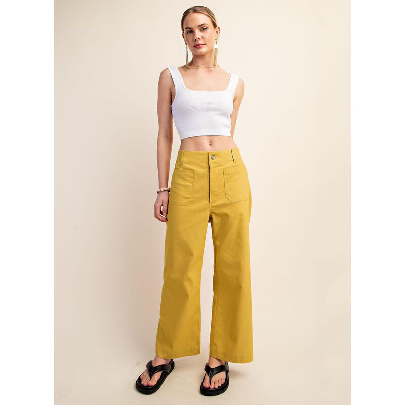 Pantalones Miduo Capri Amarillo Talla 28 image number null