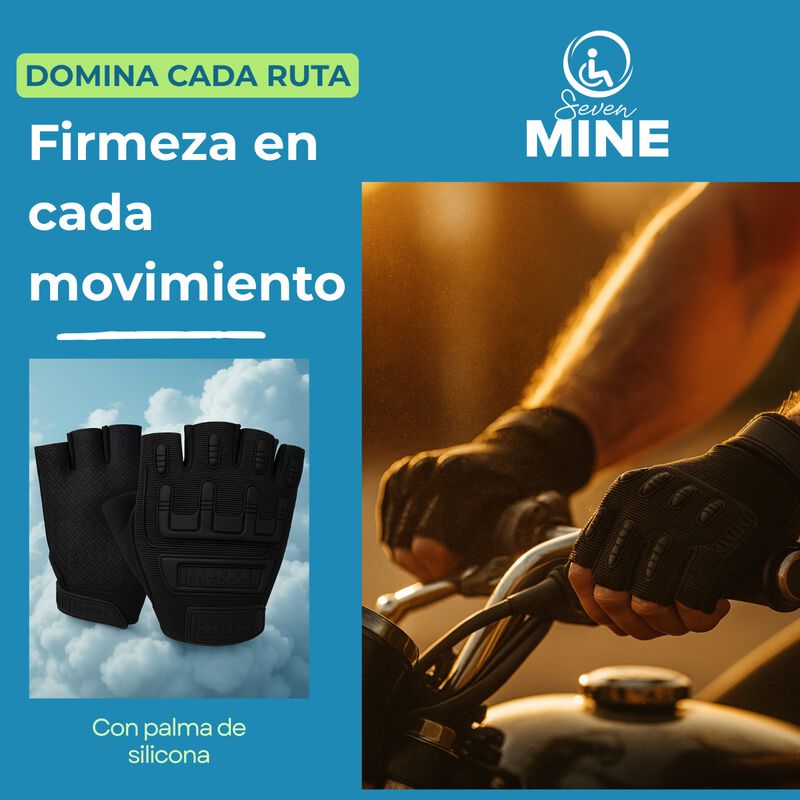 Guantes Tácticos de Medio Dedo Motociclista – P... image number null