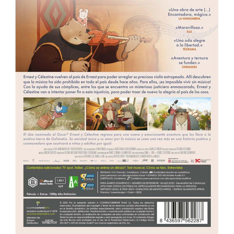 El viaje de Ernest y C&eacute;lestine [Blu-ray] image number null