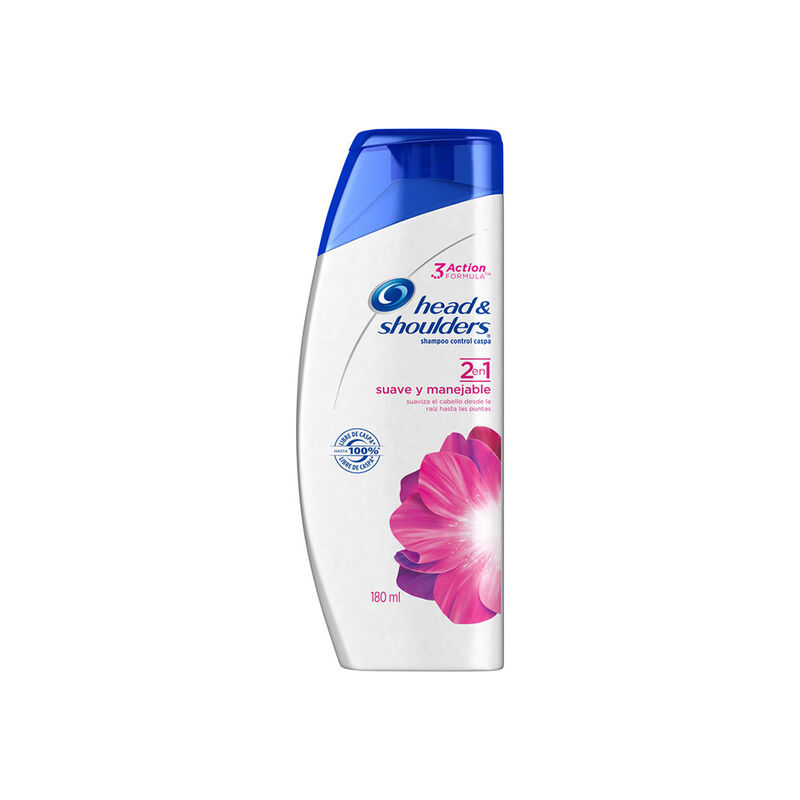 SHAMPOO H&S 2EN1 SUAVE Y MANEJABLE 180M image number null
