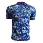 Increible! Jersey Playera Japon Edicion Especial Collage Anime Azul  Talla  XL