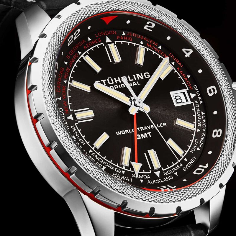 Reloj Stuhrling para hombre 1014.01 GMT 42 mm image number null