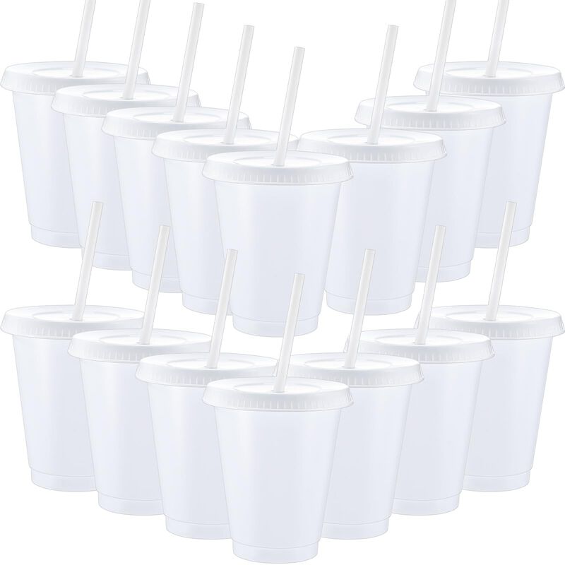 Vasos Reutilizables Sieral 15 Piezas Blanco 12 ... image number null