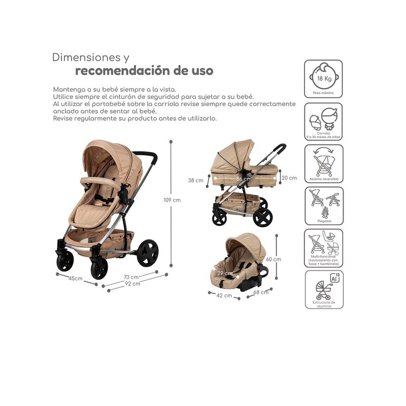 Travel System Eclipse 3en1 D'beb&eacute; Carriola Recl... image number null