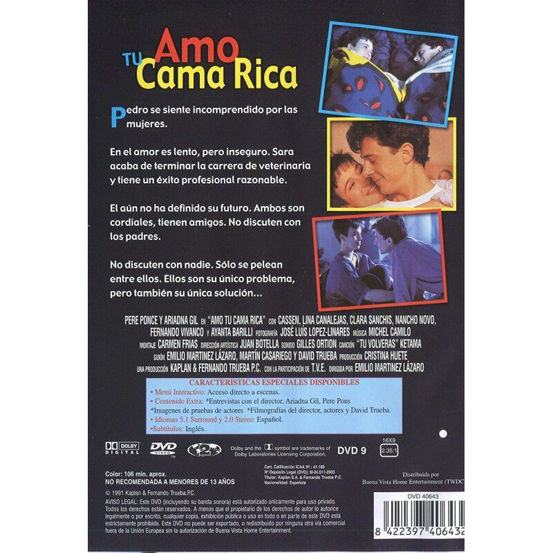 Amo tu Cama Rica [DVD] (1991) image number null