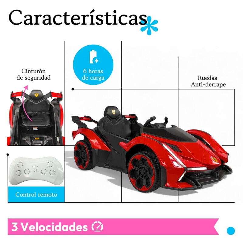 Carro Montable Para Ni&ntilde;os Ferrari Con Control R... image number null