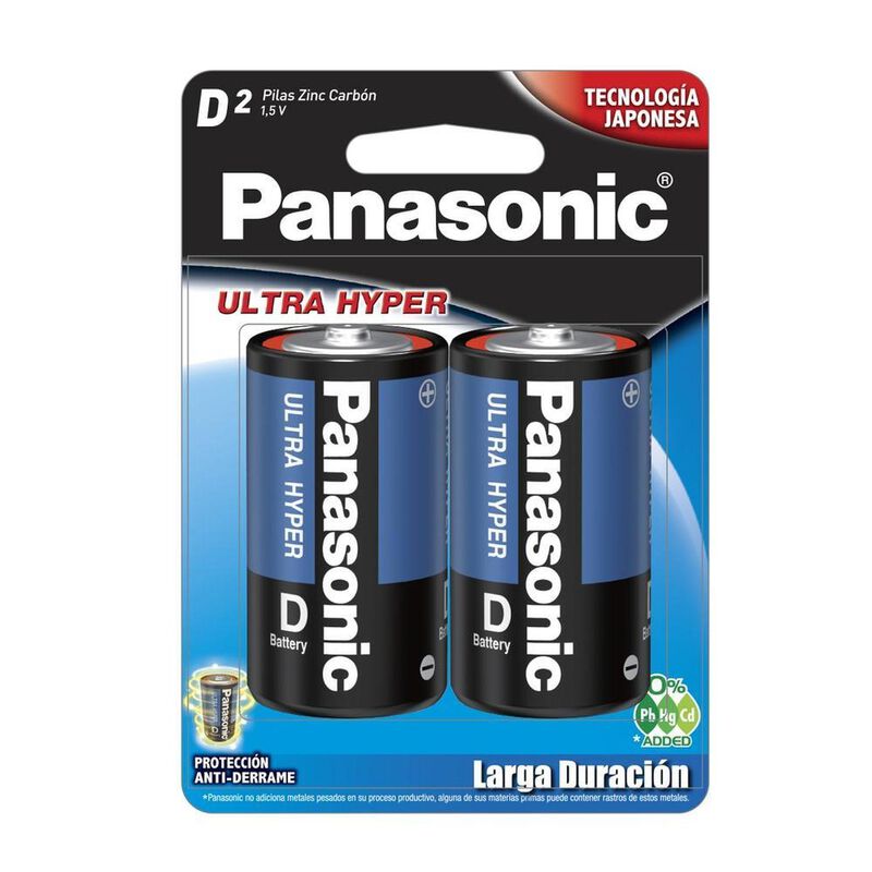 Pila Panasonic Carbon Zinc Azul D Con 24 Unidad... image number null