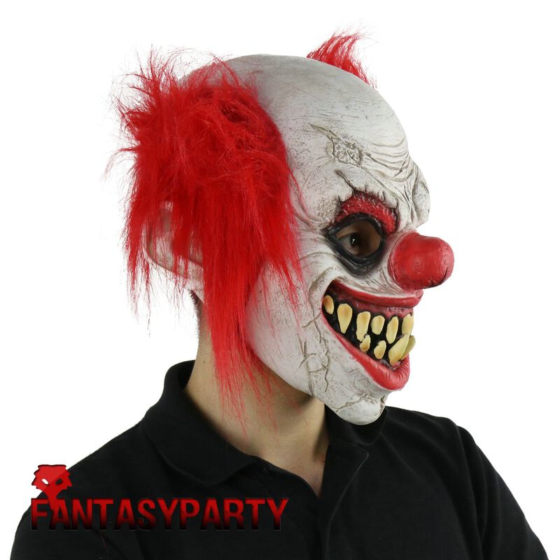 M&aacute;scara De L&aacute;tex Fantasyparty Para Payaso Terro... image number null