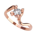 Anillo de Compromiso de 14K con Diamante de Laboratorio 0.20 CT F VS1 Talla 4.5 ORO ROSA 14K&ndash; / FJ591-20-14R-LG-45