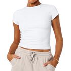 Playera de Verano MouSnipy Manga Corta Cuello Redondo Talla Grande (blanca)