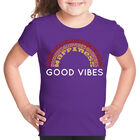 Camiseta Word Art Para Ni&ntilde;a - Good Vibes - Morado
