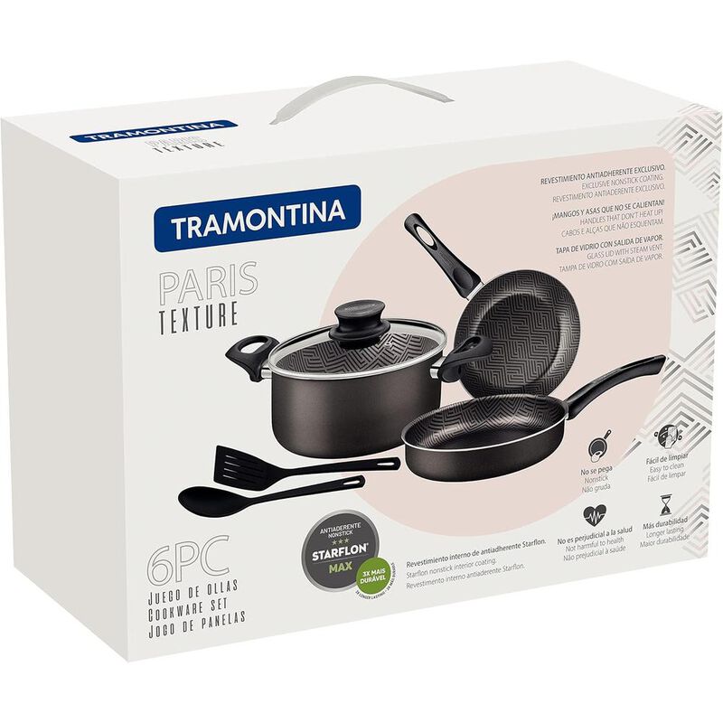 BATERIA DE COCINA TRAMONTINA 28599610 PARIS 6 P... image number null